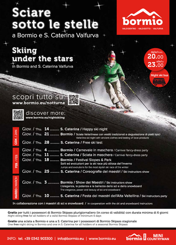 Sciare sotto le stelle a Bormio