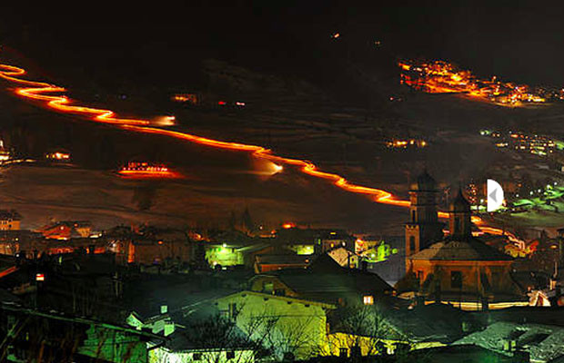Fiaccolata di Capodanno a Bormio sulla Stelvio
