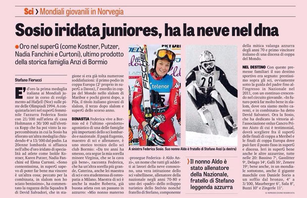 federica sosio gazzetta